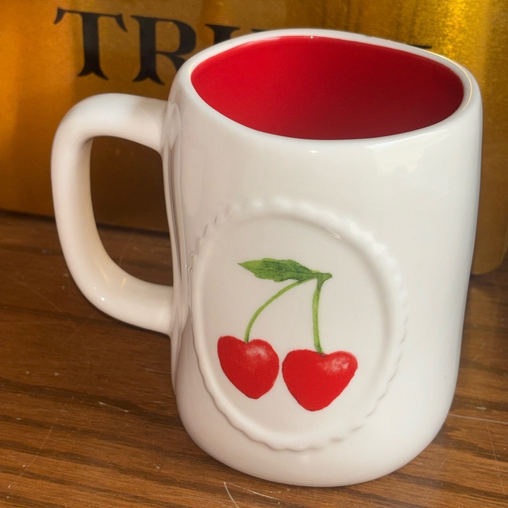 ๐ Rae Dunn Double Sided Mon Cherry Mug - Picture 1 of 5